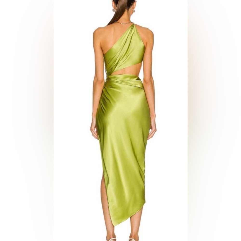 The Sei One Shoulder Cut Out Dress Kiwi size 6. - Picture 4 of 9